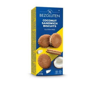 Bezgluten Kókuszos krémmel töltött gluténmentes keksz 210g