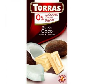 Torras Kókuszos ferhércsokoládé hozzáadott cukor nélkül 75g (10)