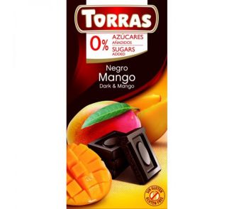 Torras Mangós étcsokoládé hozzáadott cukor nélkül 75g (11)