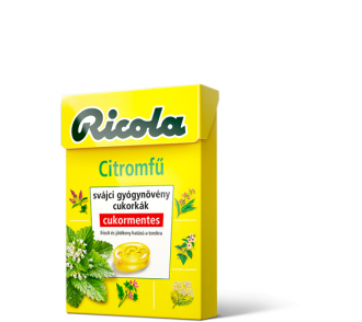 Ricola cukormentes gyógynövény cukorka - citromfű 40g